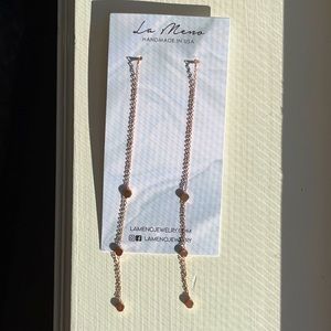 La Meno rose gold earrings
